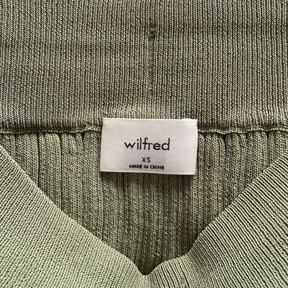 Aritzia Wilfred Ribbed Knit Slit Skirt - Picture 3 of 8